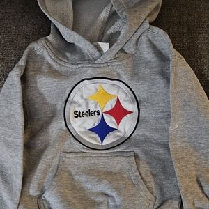 Reebok Kids Gray Hoodie with Colorful Logo